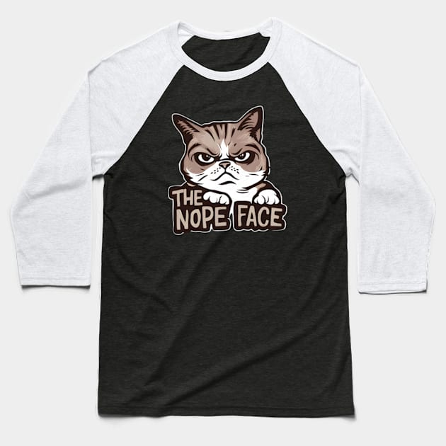 Grumpy Cat Baseball T-Shirt by Inktopolis